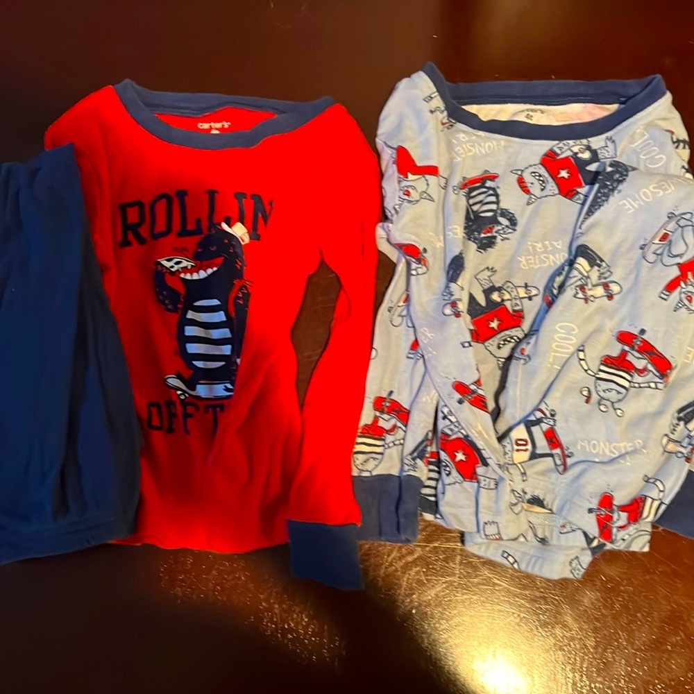 Two 4t pj sets long sleeve